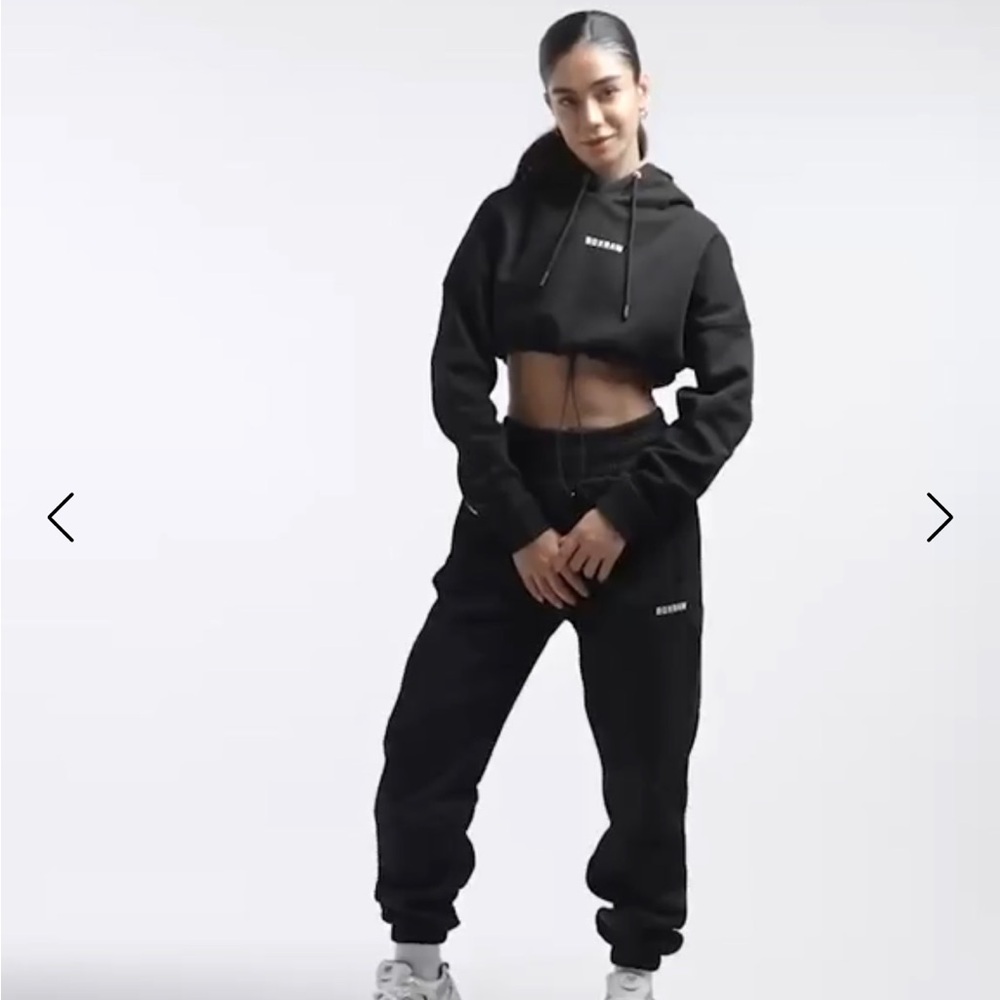 Black high waisted boxing sweatpants